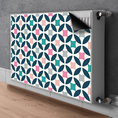 Decorative radiator mat Pastel retro pattern