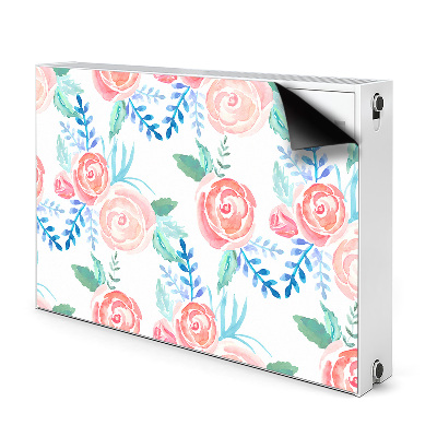 Magnetic radiator mat Bright flowers