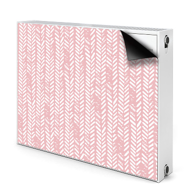 Magnetic radiator mat Pink herringbone