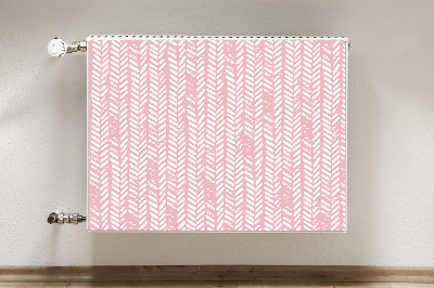 Magnetic radiator mat Pink herringbone