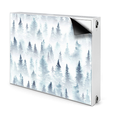 Magnetic radiator cover Foggy forest