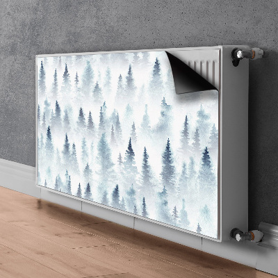 Magnetic radiator cover Foggy forest