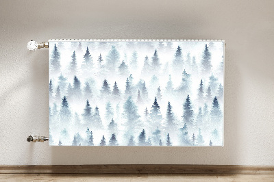 Magnetic radiator cover Foggy forest