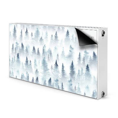 Magnetic radiator cover Foggy forest