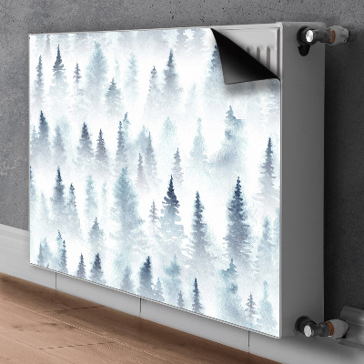 Magnetic radiator cover Foggy forest