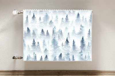 Magnetic radiator cover Foggy forest