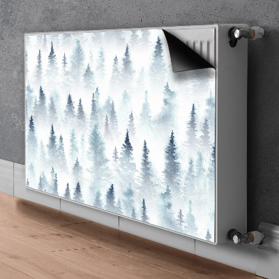 Magnetic radiator cover Foggy forest