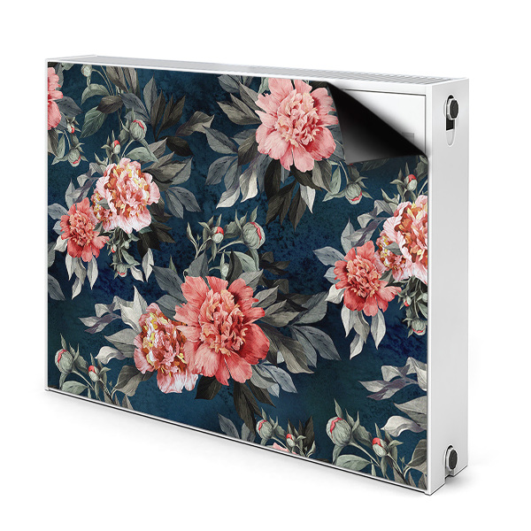 Radiator cover Red peonies