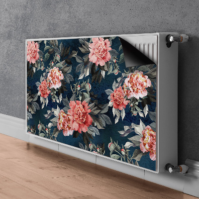 Radiator cover Red peonies