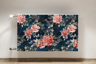 Radiator cover Red peonies