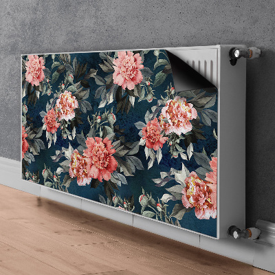 Radiator cover Red peonies