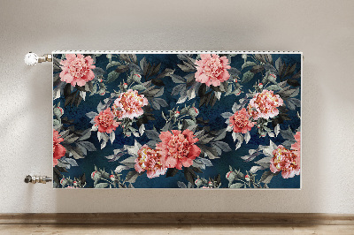 Radiator cover Red peonies