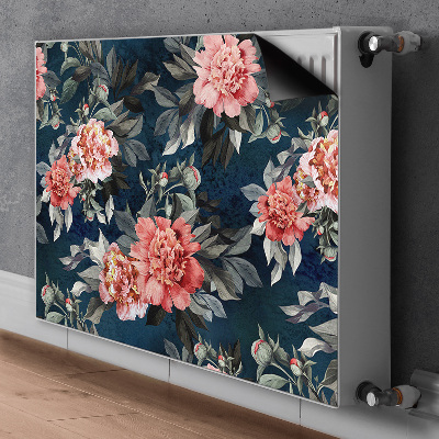 Radiator cover Red peonies