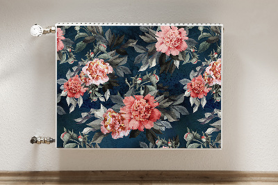 Radiator cover Red peonies