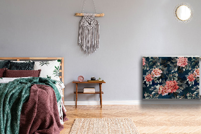 Radiator cover Red peonies