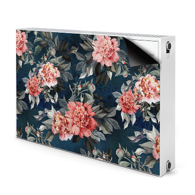 Radiator cover Red peonies