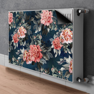 Radiator cover Red peonies