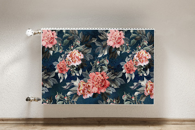 Radiator cover Red peonies