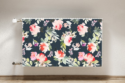 Magnetic radiator cover Painted flowers