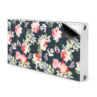 Magnetic radiator cover Painted flowers