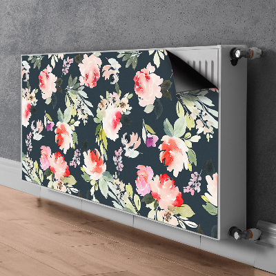 Magnetic radiator cover Painted flowers