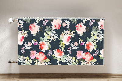 Magnetic radiator cover Painted flowers