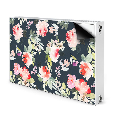 Magnetic radiator cover Painted flowers