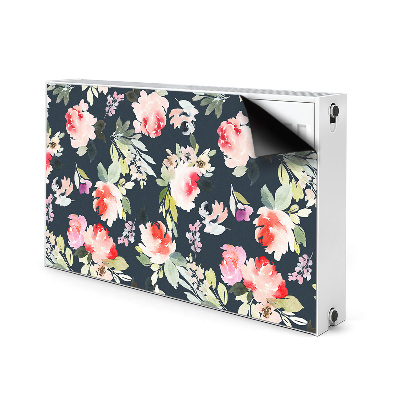 Magnetic radiator cover Painted flowers