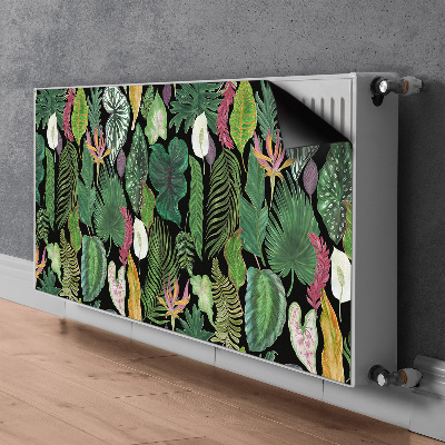 Decorative radiator cover Tropical leaves