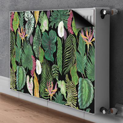 Decorative radiator cover Tropical leaves