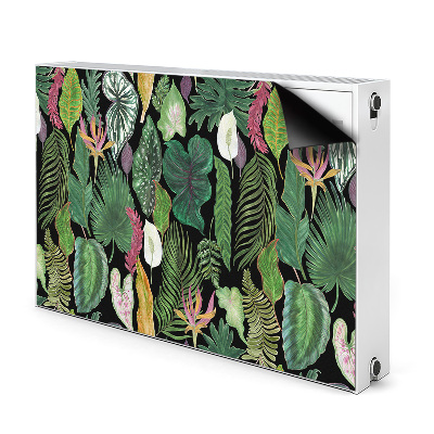 Decorative radiator cover Tropical leaves