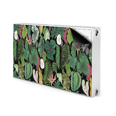 Decorative radiator cover Tropical leaves