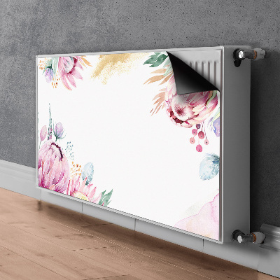 Printed radiator mat Floral frame