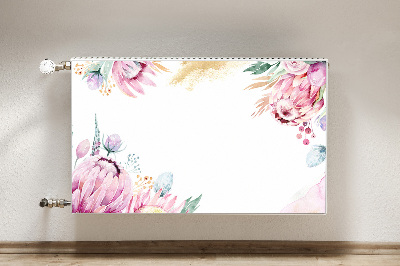 Printed radiator mat Floral frame