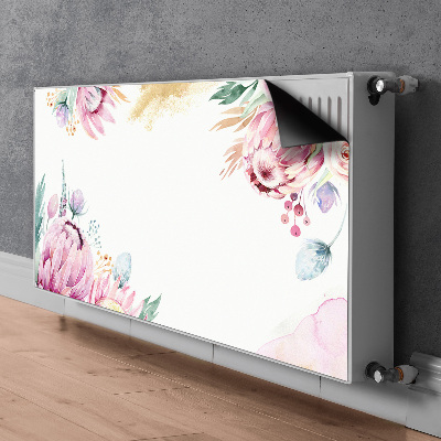 Printed radiator mat Floral frame