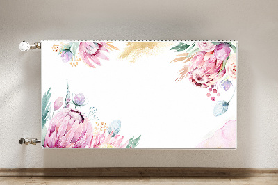 Printed radiator mat Floral frame