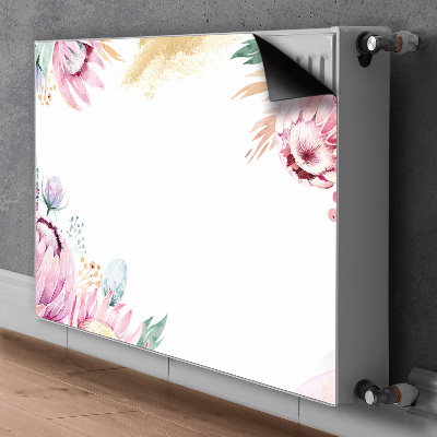 Printed radiator mat Floral frame