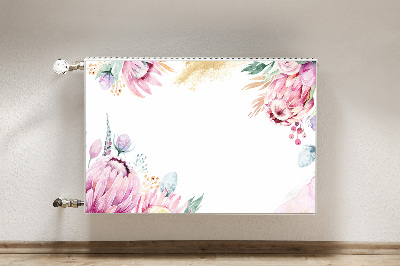 Printed radiator mat Floral frame