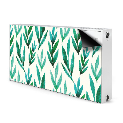 Magnetic radiator mat Green leaves