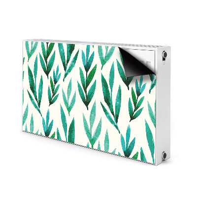 Magnetic radiator mat Green leaves