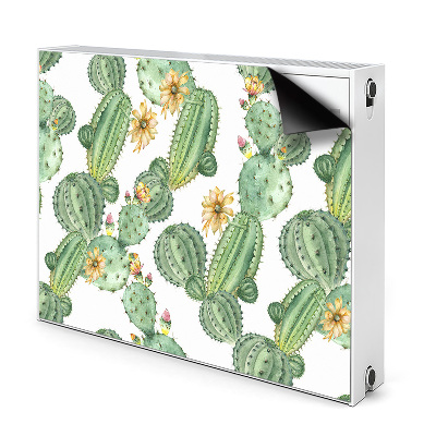 Decorative radiator cover Cacti with flowers