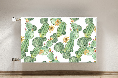 Decorative radiator cover Cacti with flowers