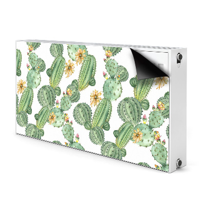 Decorative radiator cover Cacti with flowers