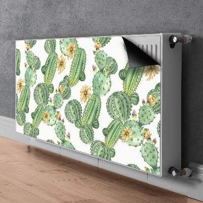 Decorative radiator cover Cacti with flowers