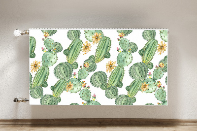 Decorative radiator cover Cacti with flowers