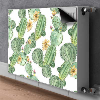 Decorative radiator cover Cacti with flowers