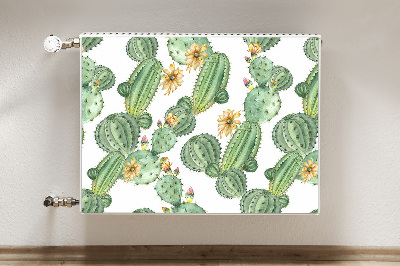 Decorative radiator cover Cacti with flowers