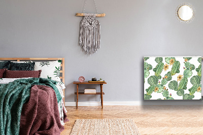 Decorative radiator cover Cacti with flowers