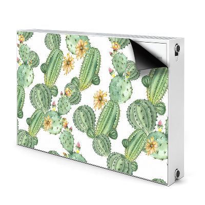 Decorative radiator cover Cacti with flowers