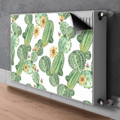 Decorative radiator cover Cacti with flowers